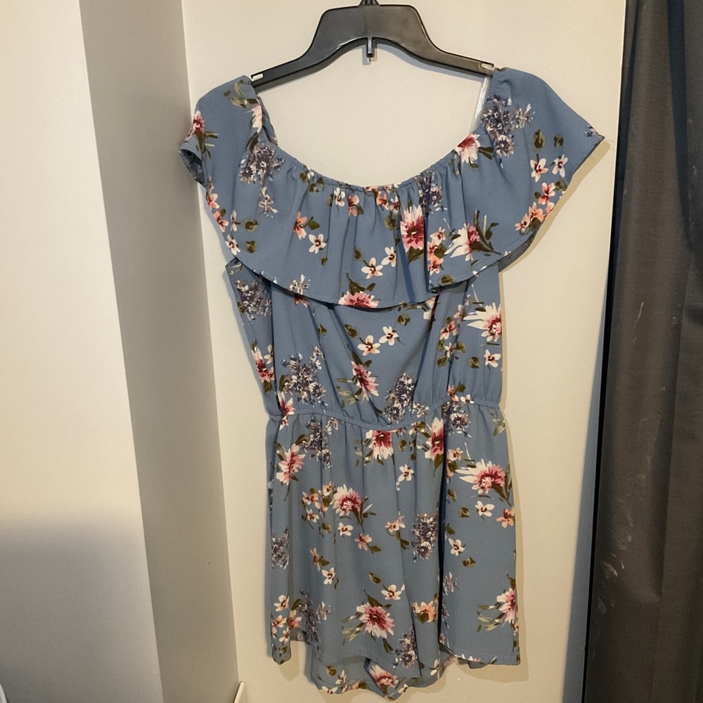 Girls blue romper